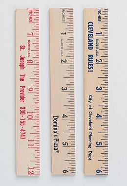12" Flat Wood Ruler | Fun Impressions