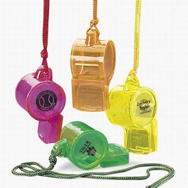 Plastic Transparent Whistles | Fun Impressions