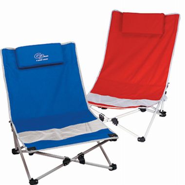 Folding Beach Chair W Padded Headrest | Fun Impressions
