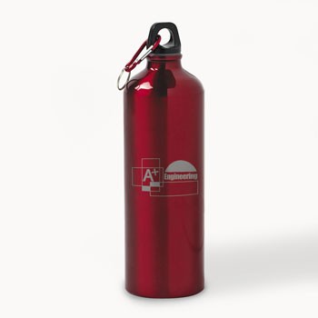 Red 32oz Aluminum Water bottle with Carabiner