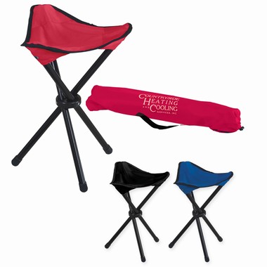 Folding Tripod Stool With Carrying Bag | Fun Impressions