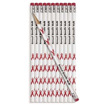 Red Ribbon Pencils Imprinted | Fun Impressions