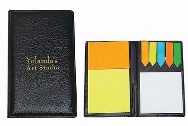 Padfolio W Sticky Note Pads & Flags | Fun Impressions
