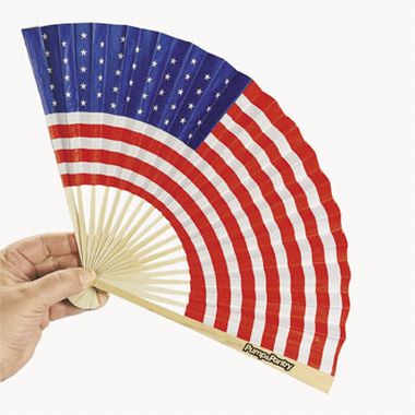10" Paper American Flag Fan | Fun Impressions