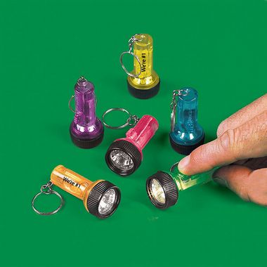 Plastic Lg Beam Flashlight Keychains-Imp | Fun Impressions