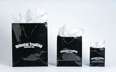 Large Black Gift Bags (Imprinted) | Fun Impressions