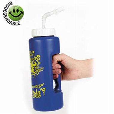 32 oz Grip Bottle - with Flexible Straw-2D | Fun Impressions
