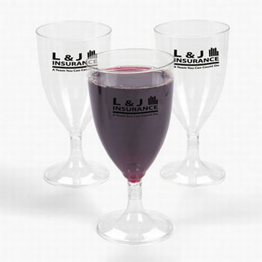 Clear Plastic Wine Glasses Imprinted | Fun Impressions