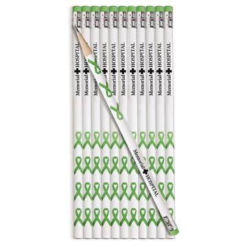 Green Ribbon Pencils Imprinted | Fun Impressions