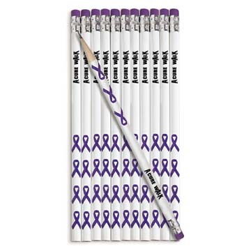 Purple Ribbon Pencils Imprinted | Fun Impressions