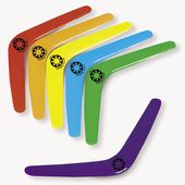 Plastic Bright Colors Boomerangs