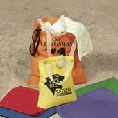8 3/4" Canvas Asst Color Tote Bags