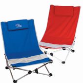 Folding Beach Chair W Padded Headrest