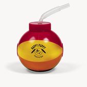 23oz Beach Ball-Shaped Cup with Straw