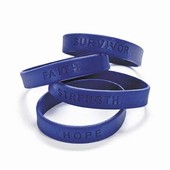 Blue Ribbon Awareness Bracelets - BULK